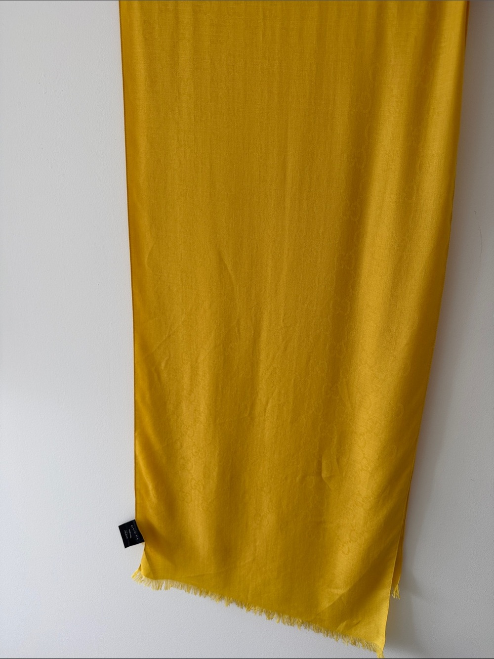 Gucci Mustard Yellow Wool/Silk Scarf